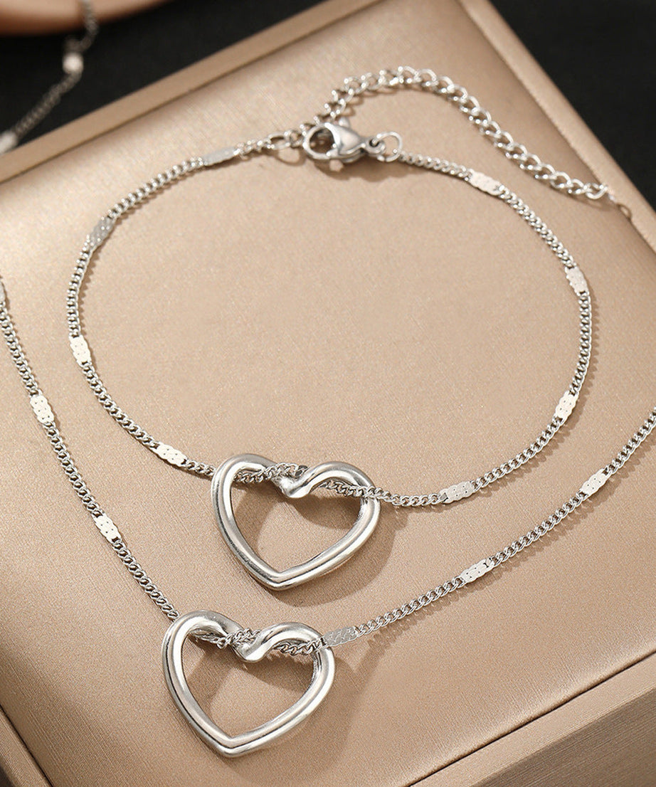 Stainless Steel Hollow Heart Set
