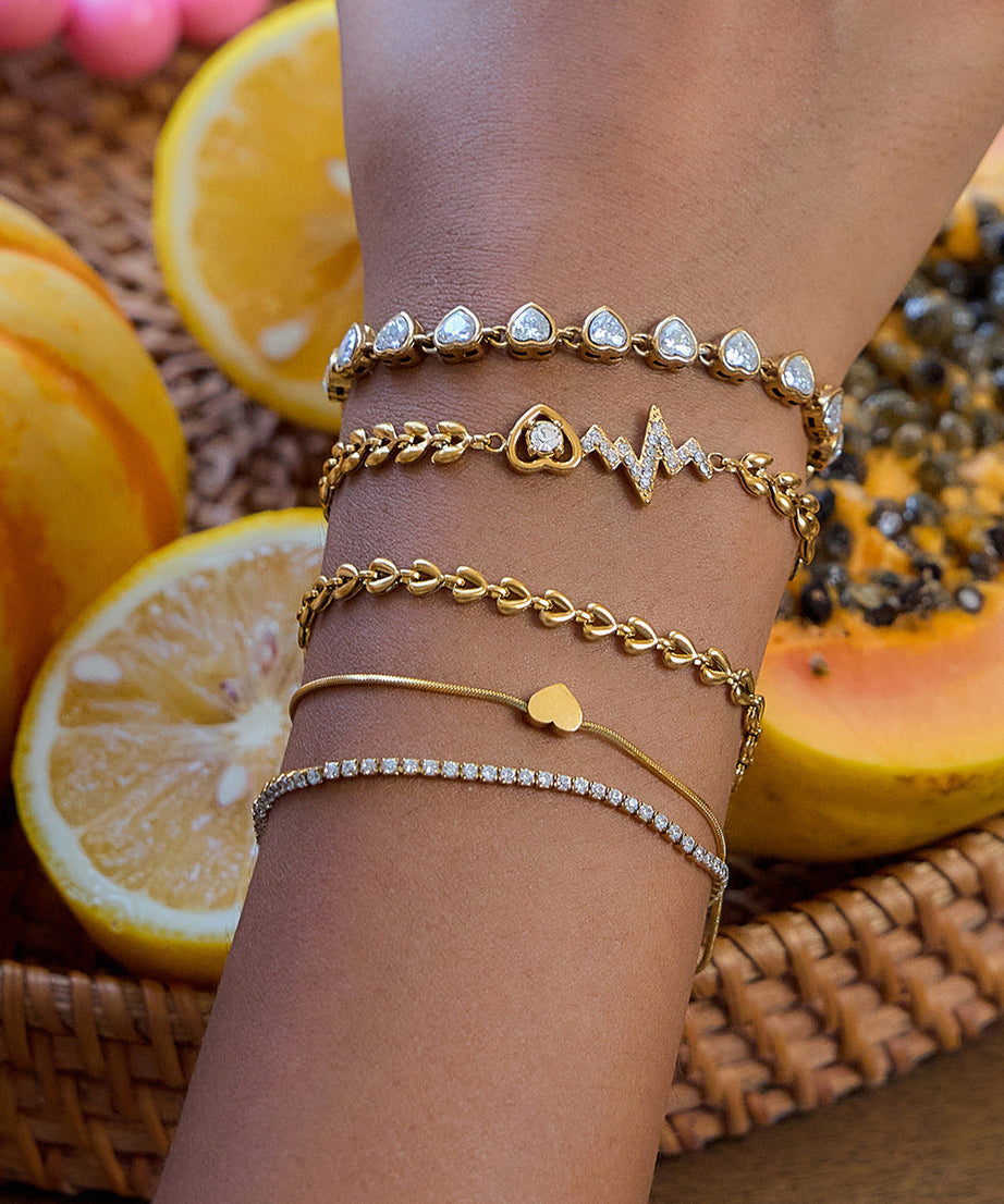 Luxury Heart-Shaped Titanium Set