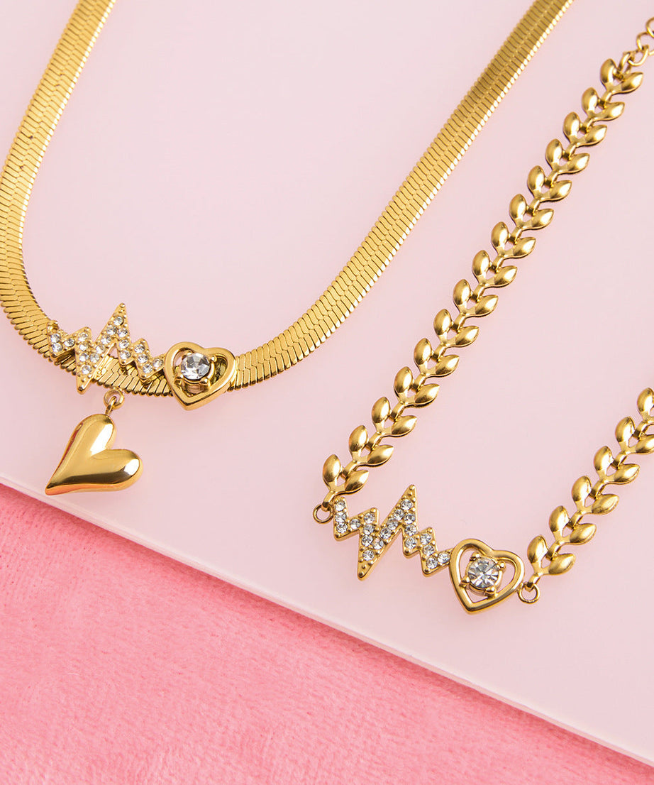 Luxury Heart-Shaped Titanium Set